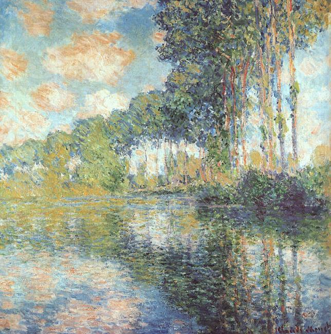 Poplars on Bank of River Epte, Claude Monet